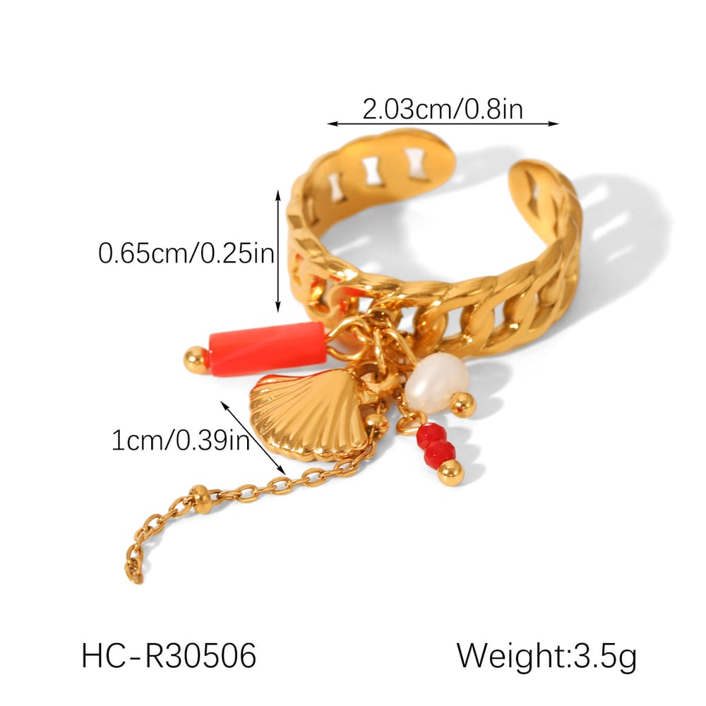 1 Pair Flower Stainless Steel Gold Color Drop Earrings h5Picture2