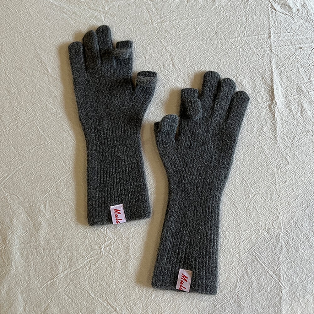 1 Paar tragbare einfarbige Polyester-Damenhandschuhe
