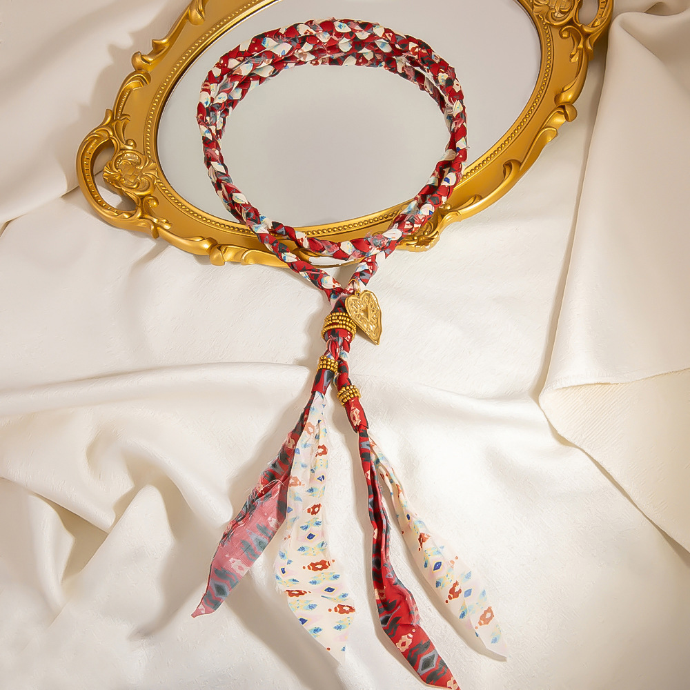 1 Piece Tylish Scarf With Stainless - Steel Buttons  Women's Long Necklaces Picture3