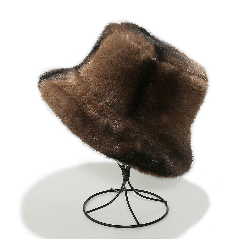 1 Piece Color-blocked Plush Fisherman's Hat Picture4