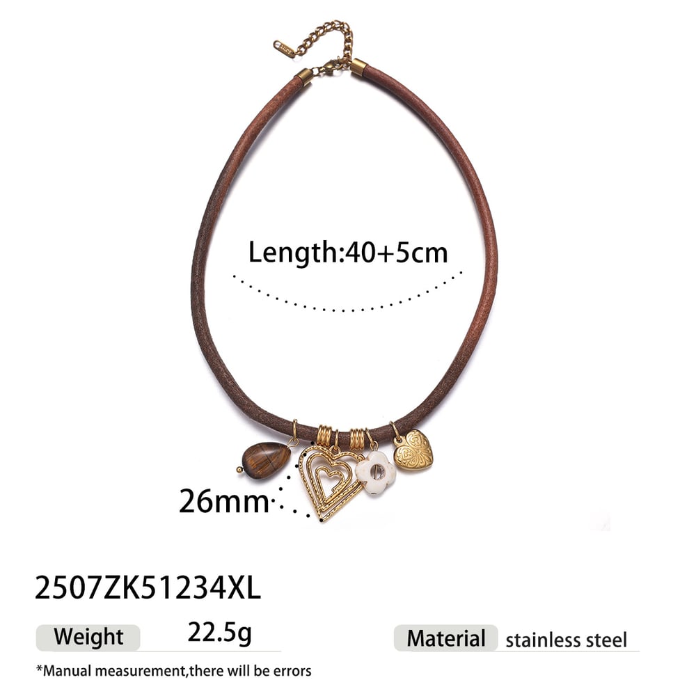 1 Piece Heart Sun Stainless Steel  Gold Color Pendant Necklace 