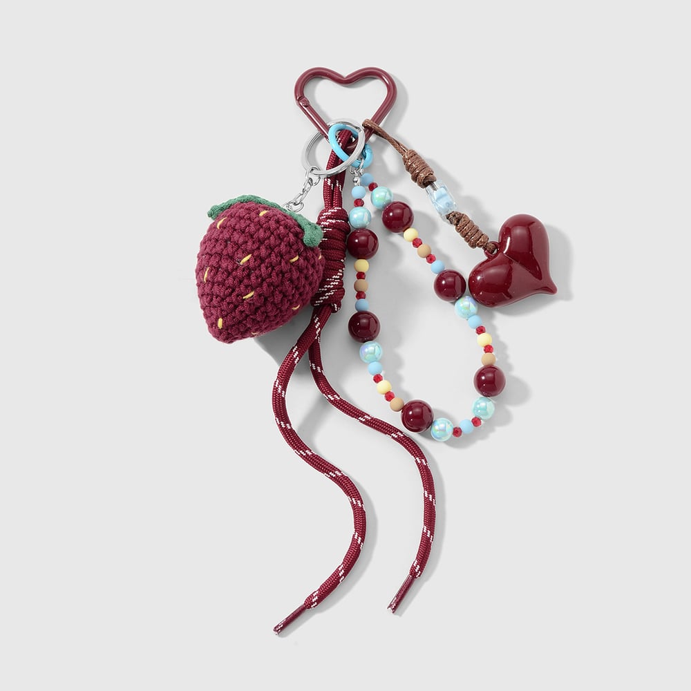 1 Piece Strawberry Bag Charm 