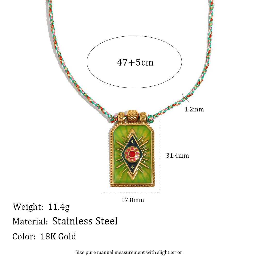 1 Piece Luxurious Eye Tarot Stainless Steel Gold Color Women's Pendant Necklaces Picture4