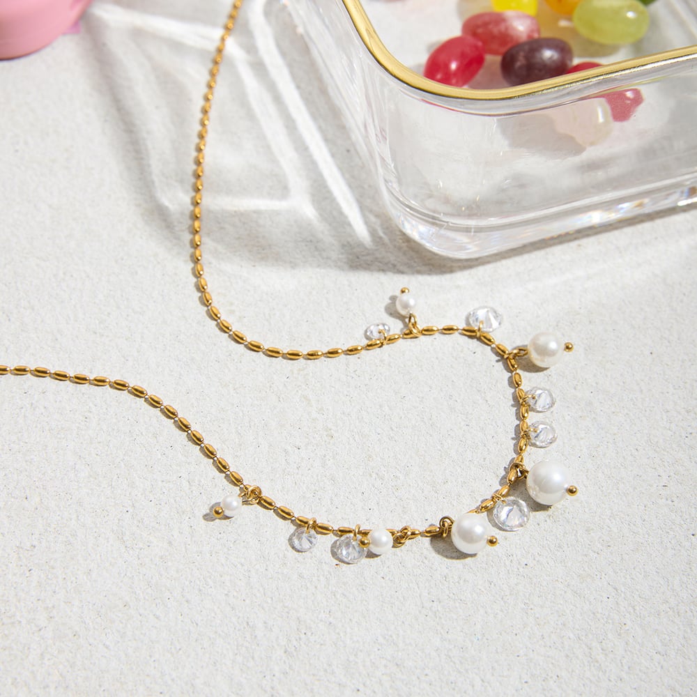 1 Piece Elegant Tassel Stainless Steel Gold Color Women's Pendant Necklaces h5Picture6