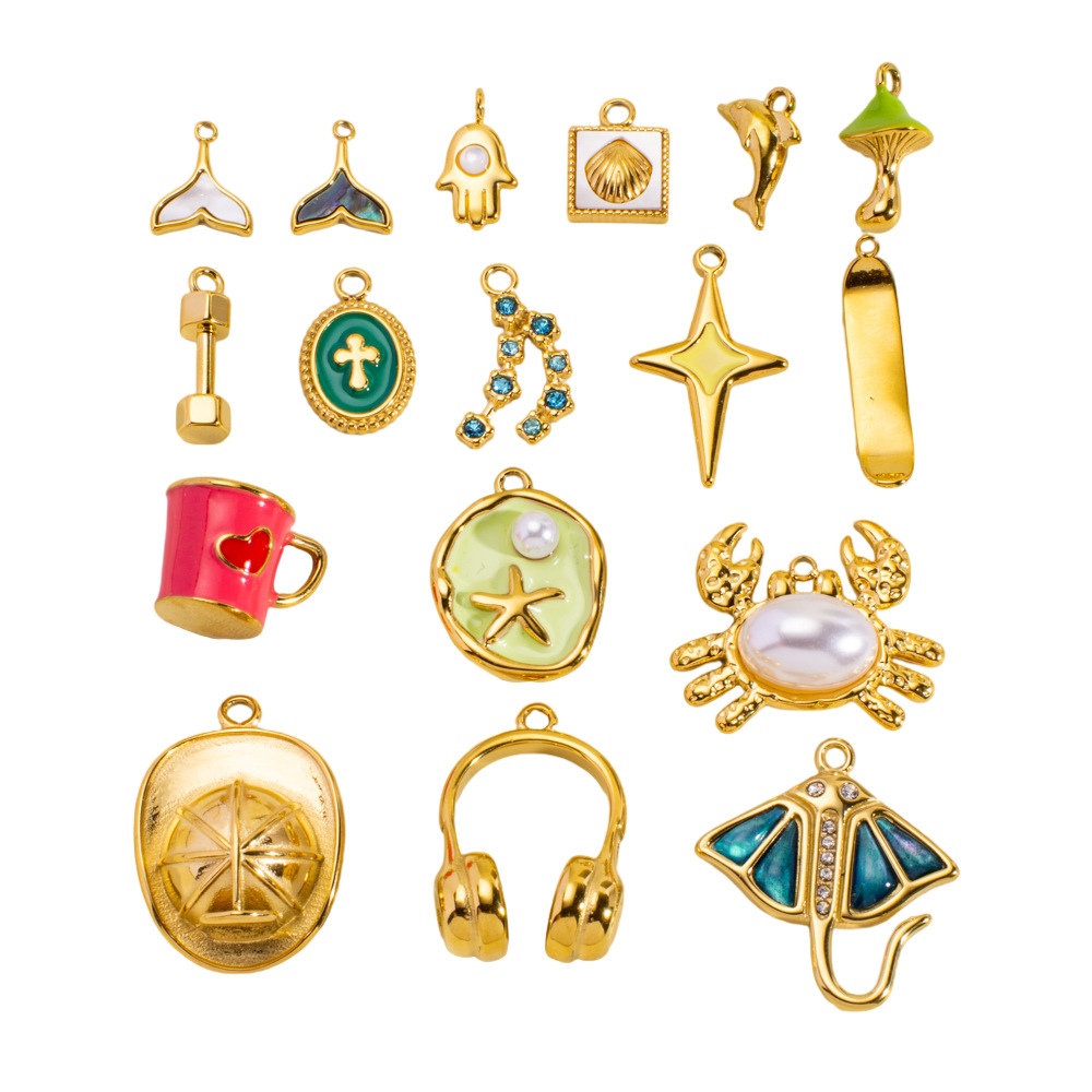 1 Piece  DIY Cute Irregular Shape Animal Stainless Steel  Women's Pendants Picture5