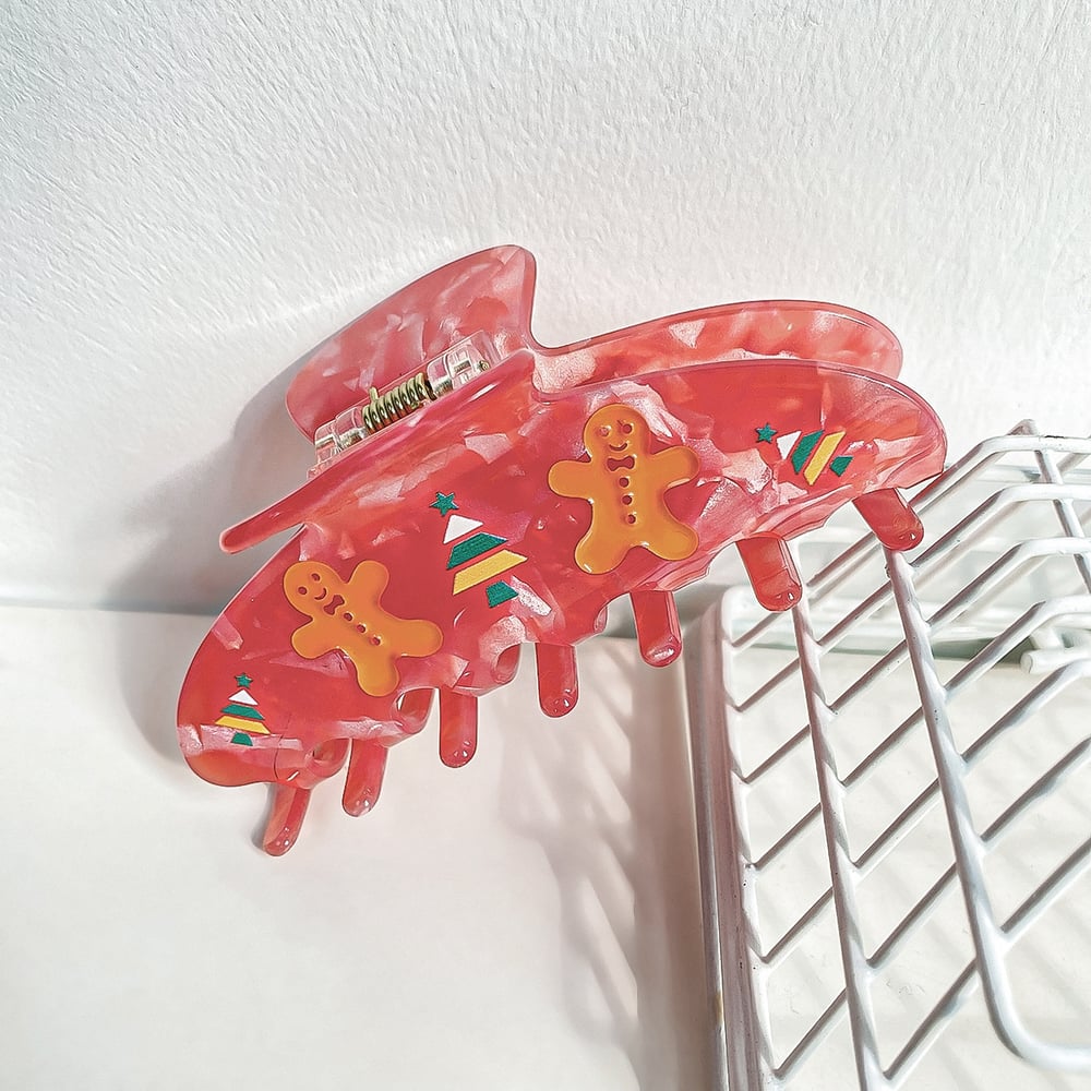 1 Piece Romantic Series Cute Christmas Acrylic Women's Hair Claws