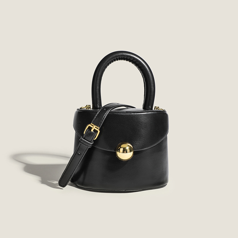 1 Piece Classic Circle PU Women's Bucket Bags 