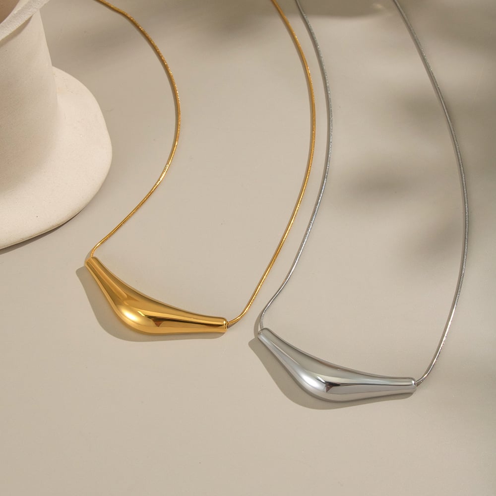 1 Piece Irregular Shape Stainless Steel Gold Color Pendant Necklace Picture2