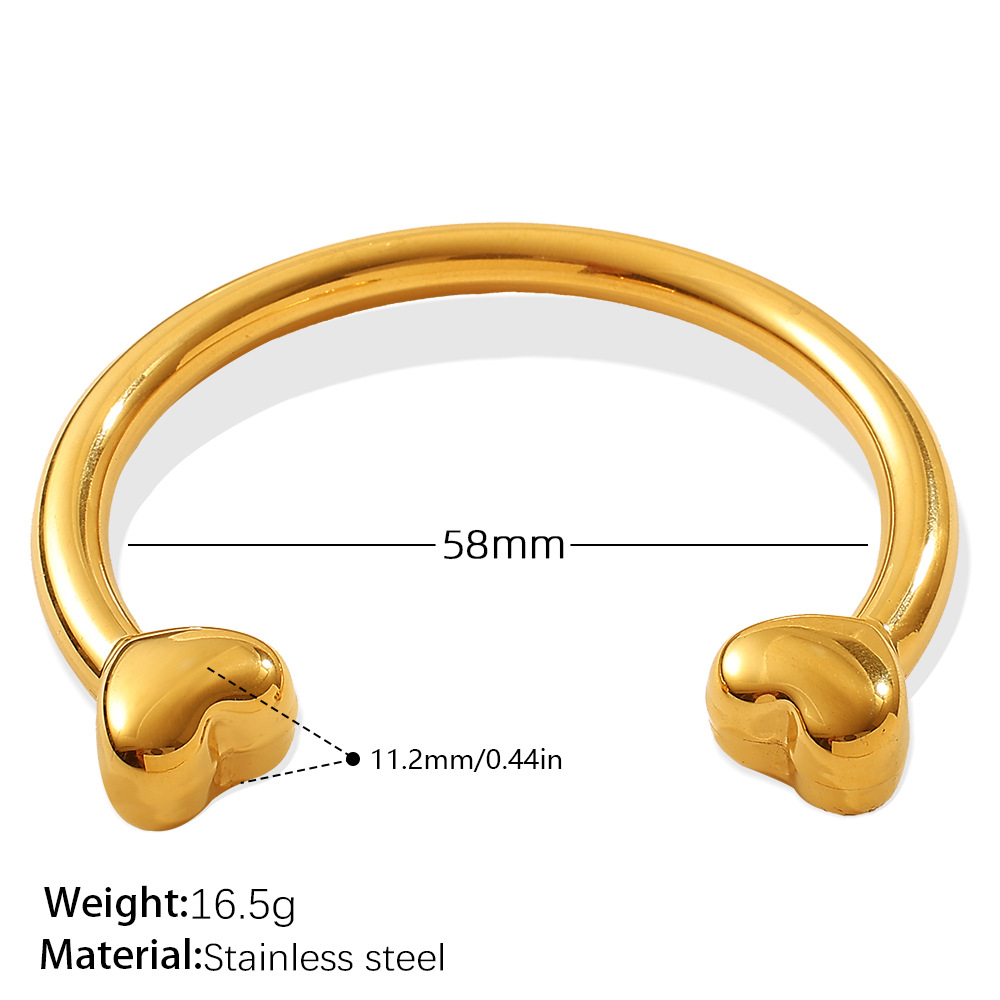 1 Piece Stainless Steel Gold Color Cuff Bracelet