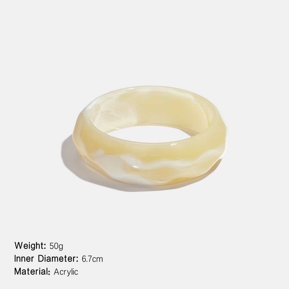 1 Stück einfache, unregelmäßige Acrylarmreifen mit Farbverlauf für Damen h5Bild2