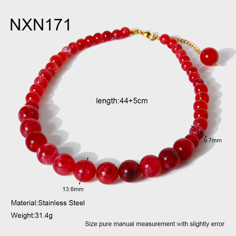 Collana di perle acriliche da 1 pezzo