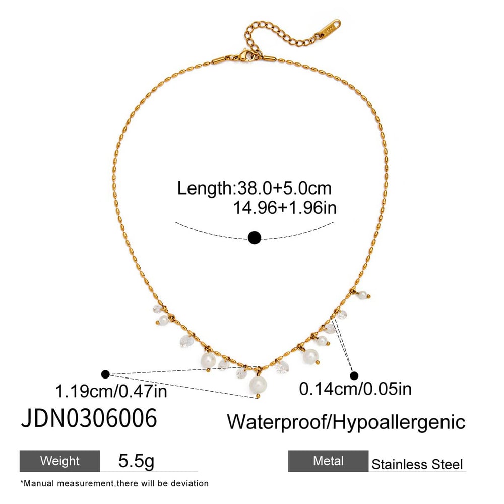 1 Piece Elegant Tassel Stainless Steel Gold Color Women's Pendant Necklaces h5Picture2