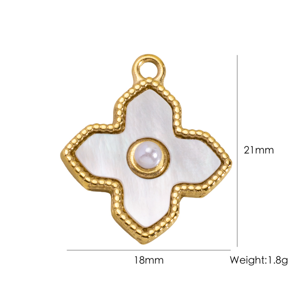 1 Piece Luxurious  Cute Flower Heart Boots Stainless Steel  Women's Pendants