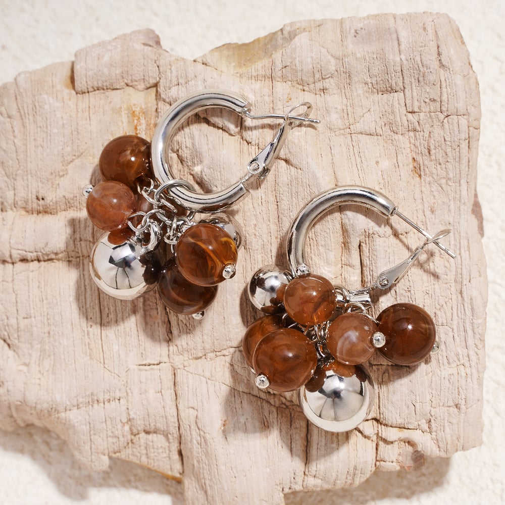 1 Pair Resin Beads Drop Earrings h5Picture4