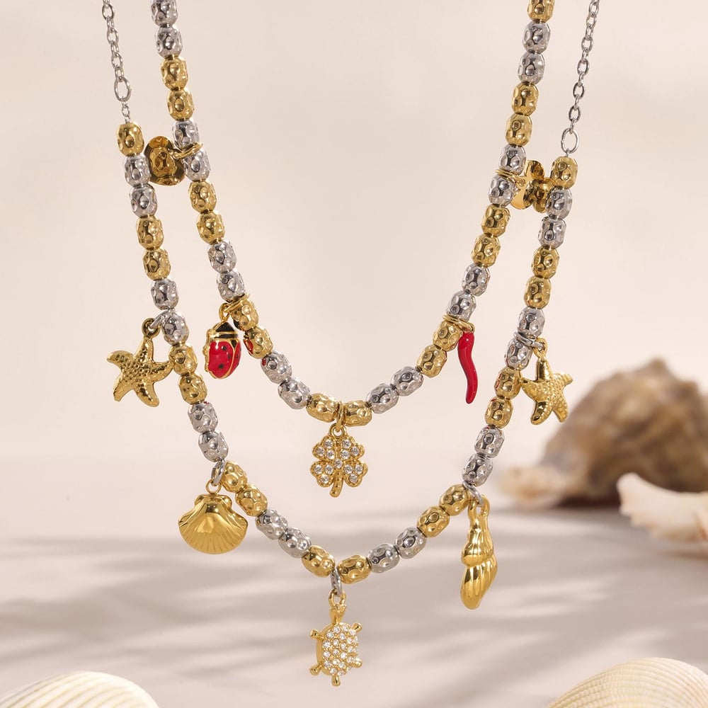 Luxurious Animal Stainless Steel Gold Color Zircon Women's Jewelry Sets Picture2