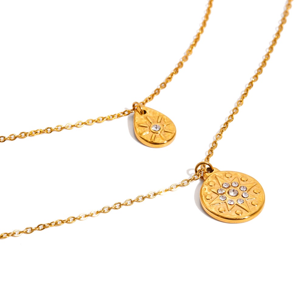 1 Piece Retro Droplet Stainless Steel Women's Pendant Necklaces h5Picture5