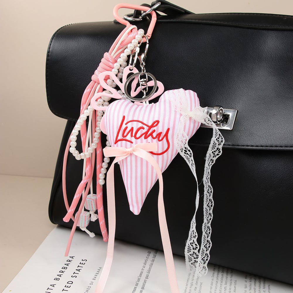 1 Piece Romantic Series Cute Heart Polyester Women's Bag Charms 