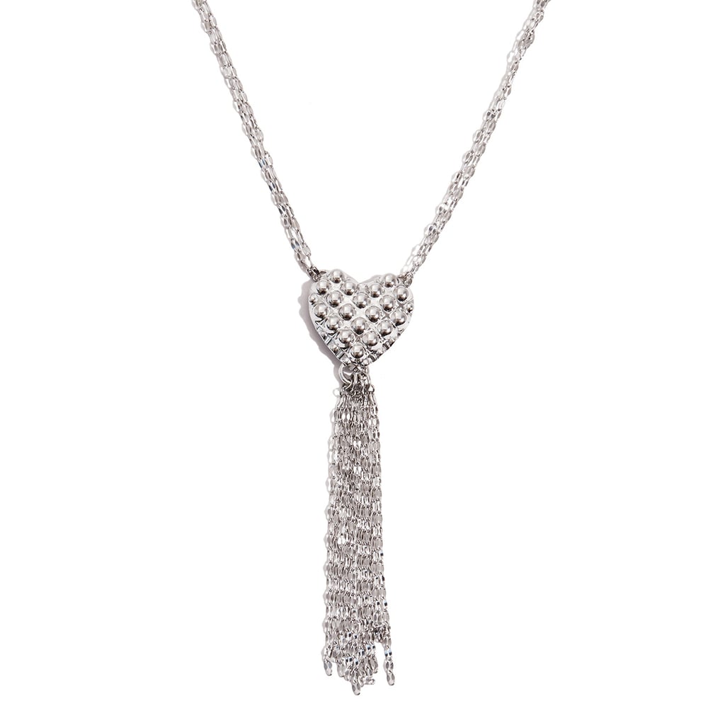 1 Piece Sexy Heart Stainless Steel Silver Color Women's Pendant Necklaces h5Picture7