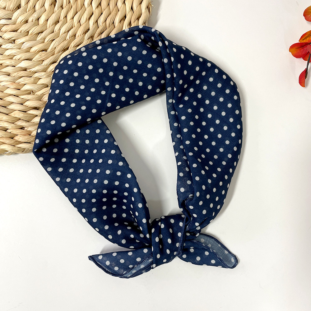 1 Stück klassisches Damen-Bandana aus Leinen mit Punkten h5Bild5