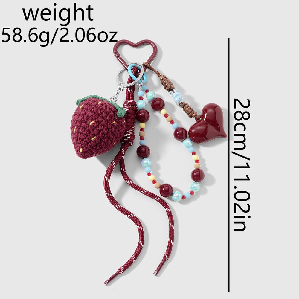 1 Piece Strawberry Bag Charm Picture2