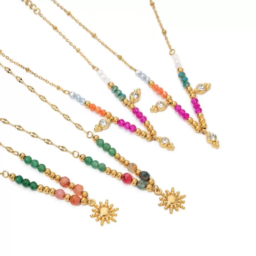 Parures de bijoux simples et irrégulières pour femmes, en acier inoxydable couleur or h5Image6