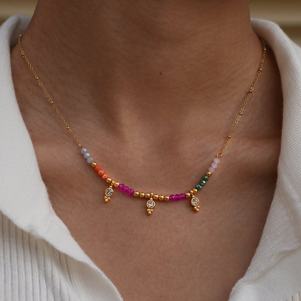Parures de bijoux simples et irrégulières pour femmes, en acier inoxydable couleur or h5Image5