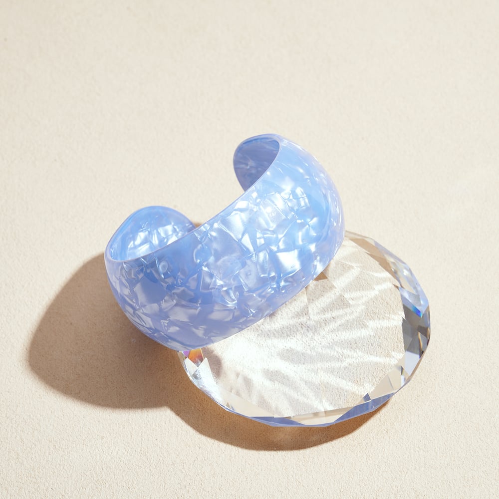 1 Stück Simple Series Casual Plaid Acryl Damen Manschettenarmbänder h5Bild5