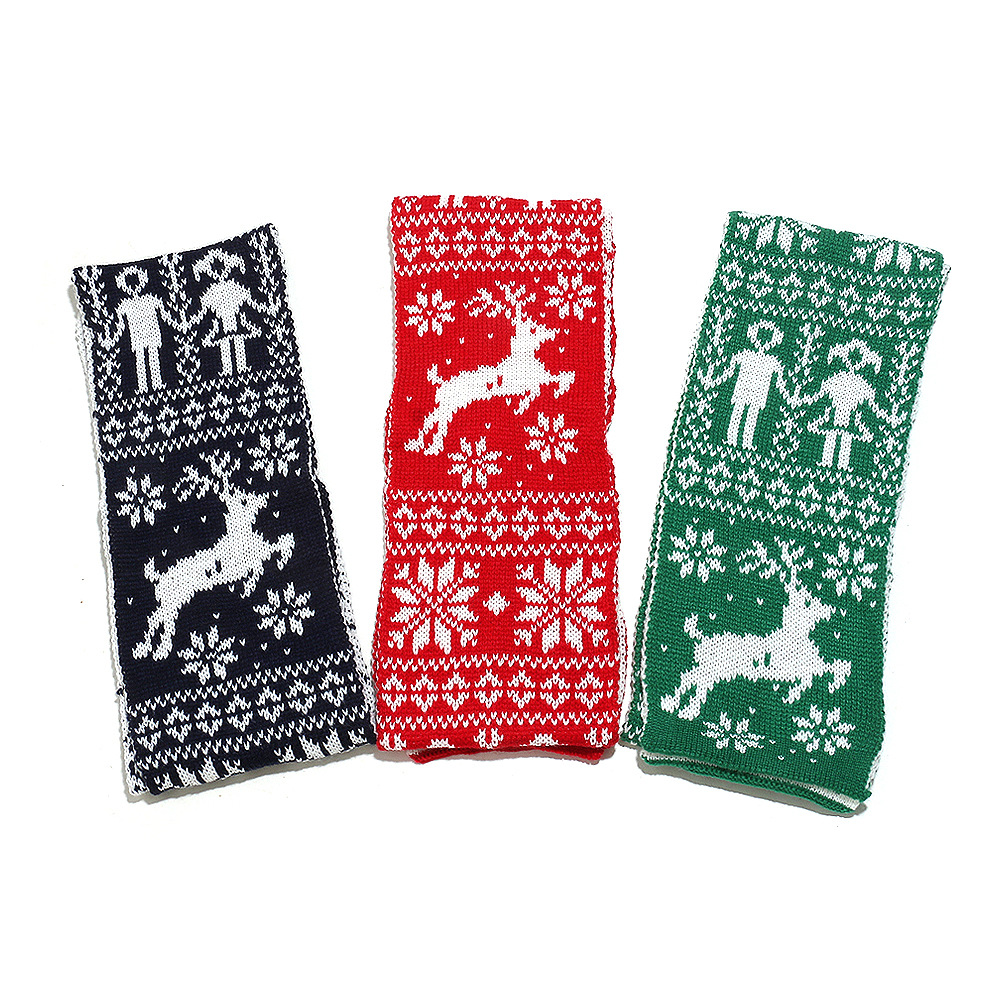1 Set Christmas Knitted Scarf and Hat Picture3