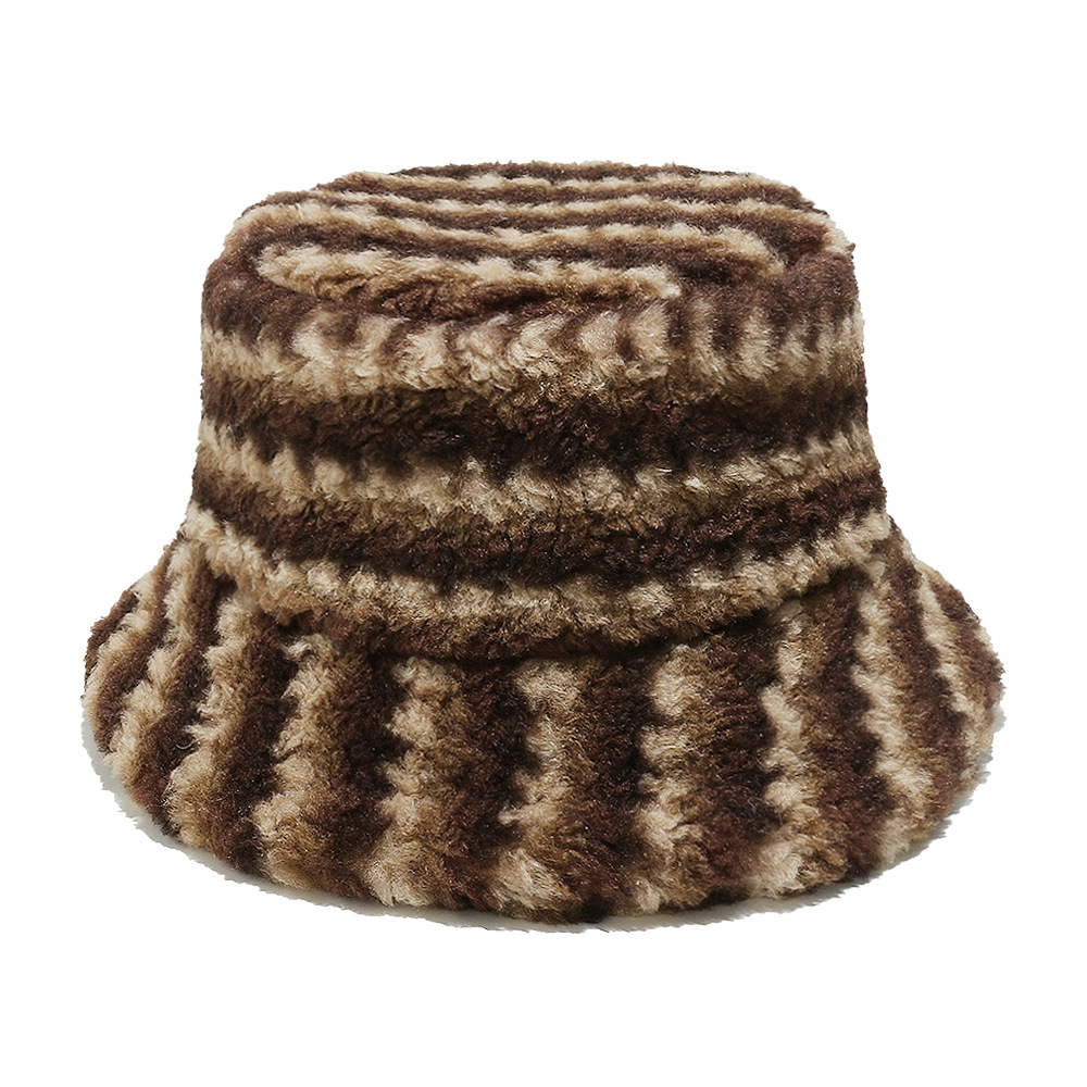 1 Piece Retro Strip Fisherman's Hat 