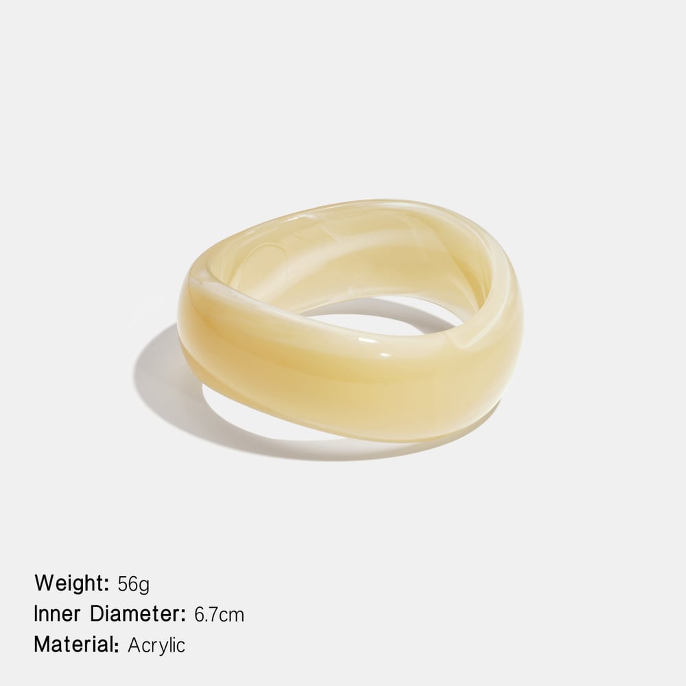 1 Stück einfache leichte Luxus unregelmäßige Farbverlauf Acryl Damen Armreifen h5Bild2