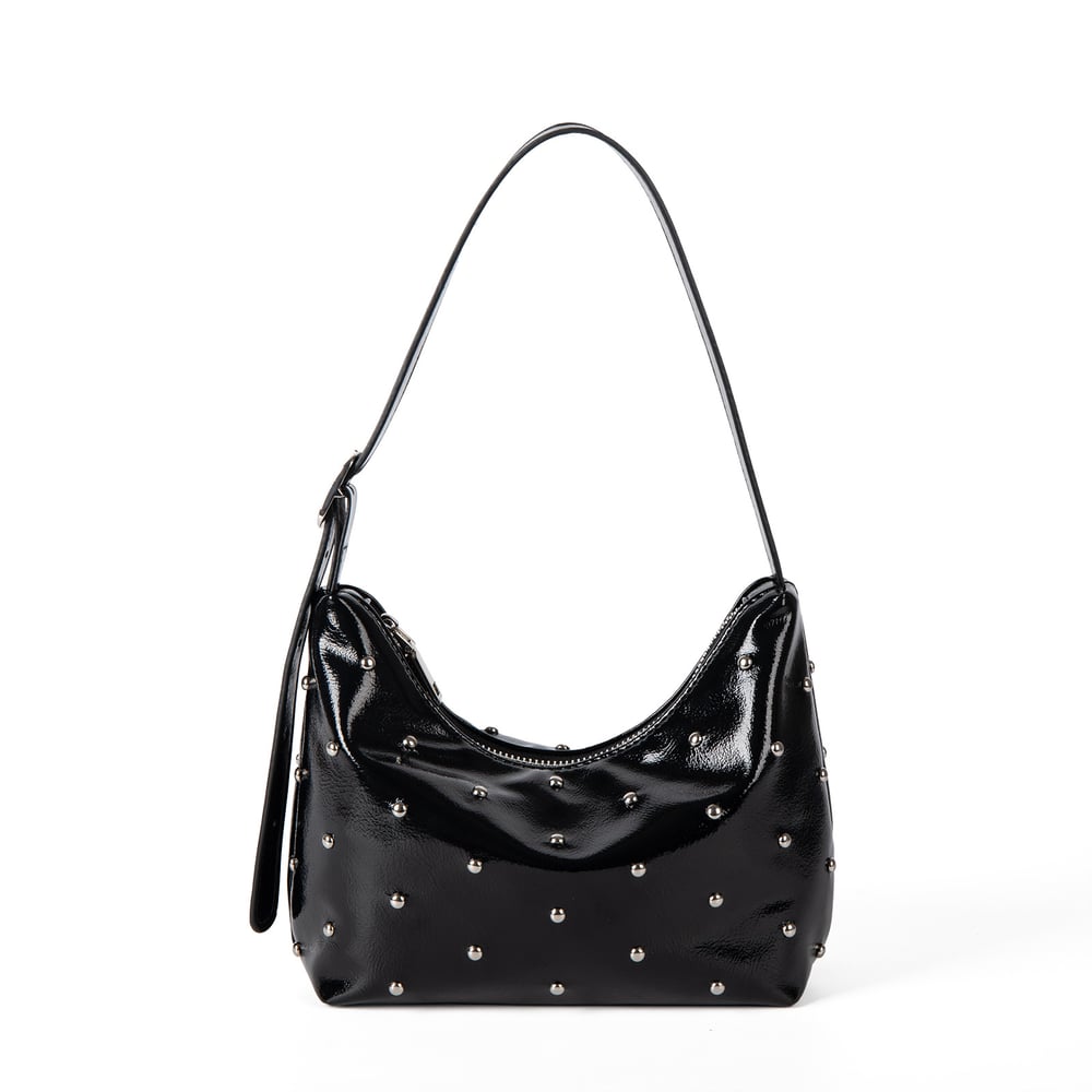 1 Stück Simple Series Casual Solid Color Rivet PU Damenhandtaschen h5Bild2