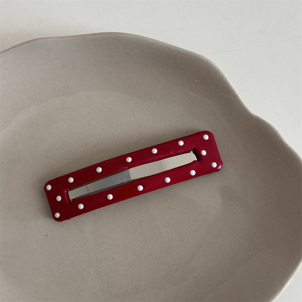 1 Stück Simple Series Süße Polka Dots Stoff Damen Haarspangen
