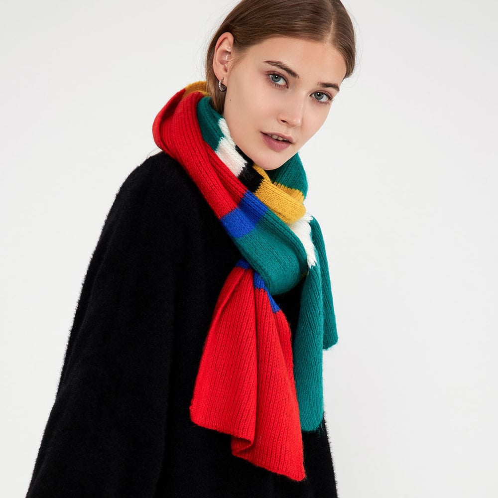 1 Stück klassische Winterschals aus Kunstfaser in gemischten Farben für Damen h5Bild4