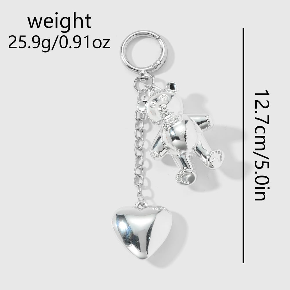 1 Piece Heart Alloy Bag Charm Picture2