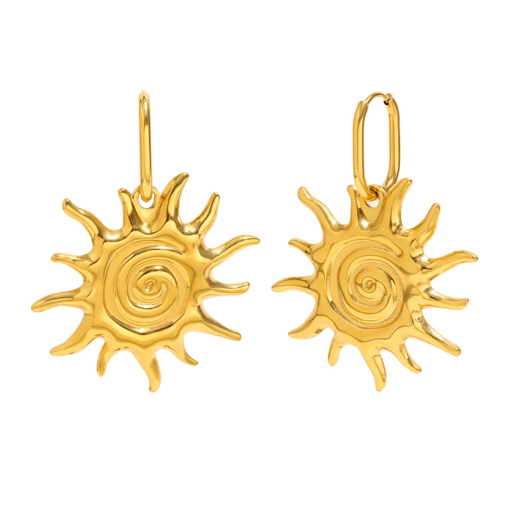 Classic Sun Stainless Steel Gold Color Women's Jewelry Sets