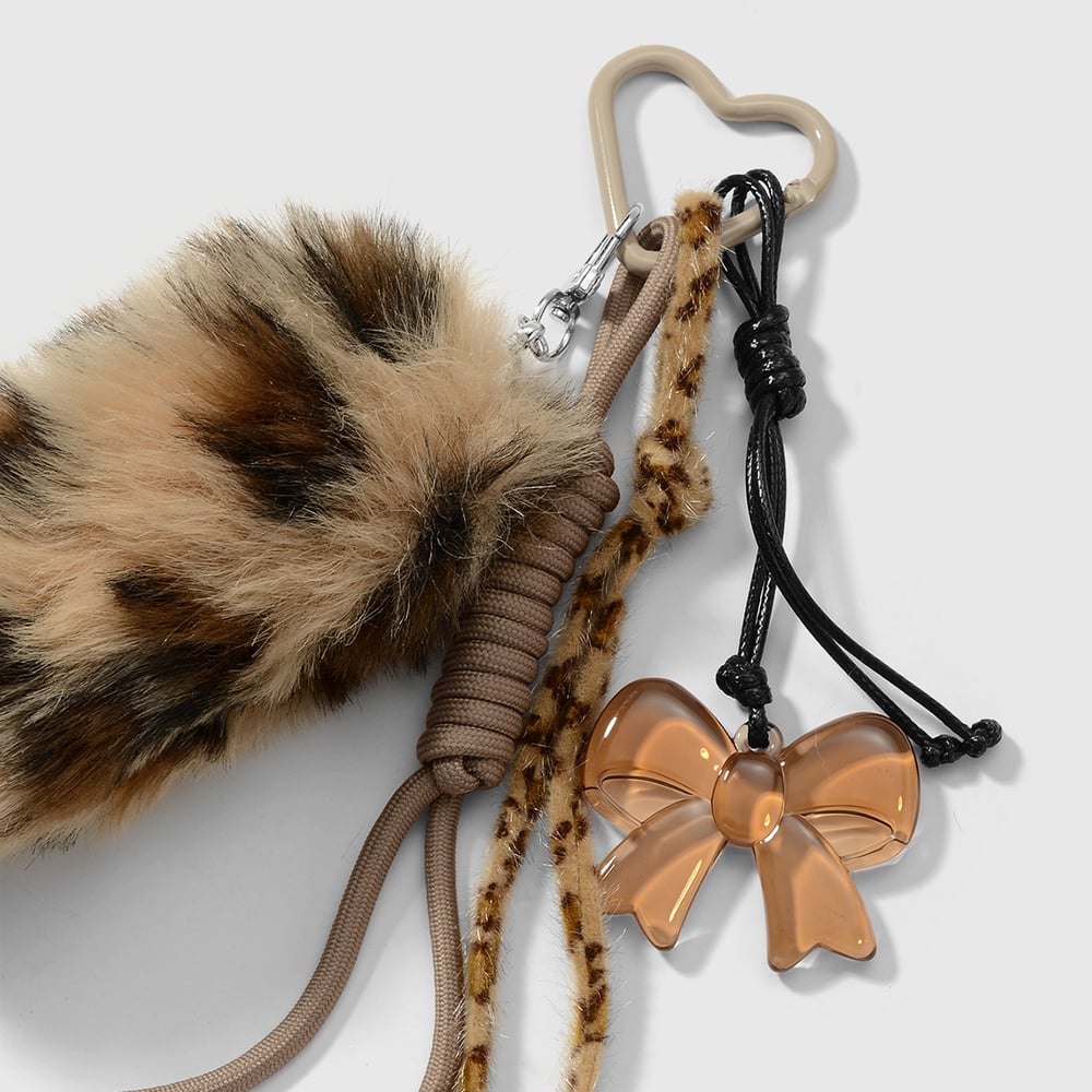 1 Stück Leoparden-Plüschball-Taschenanhänger h5Bild4