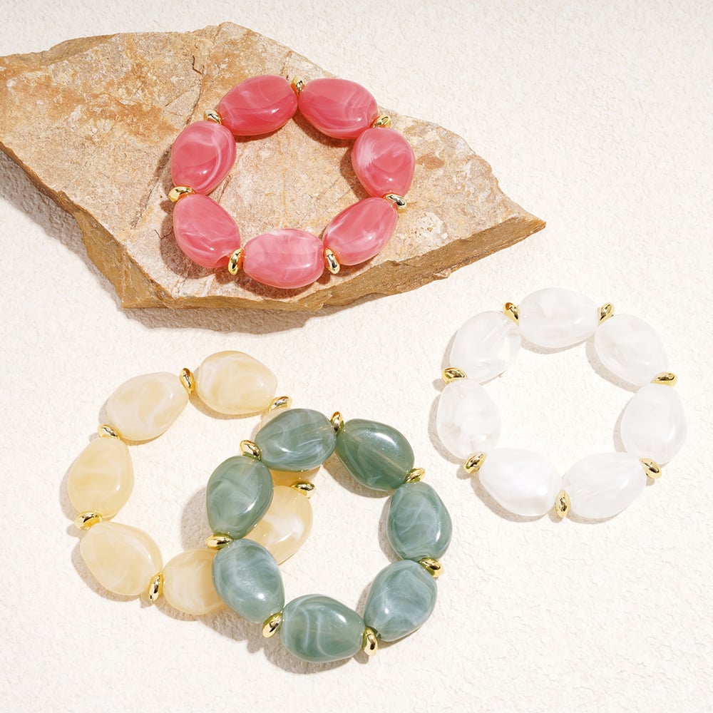 1 Piece Irregular Shape Acrylic Beaded Bracelet Picture3