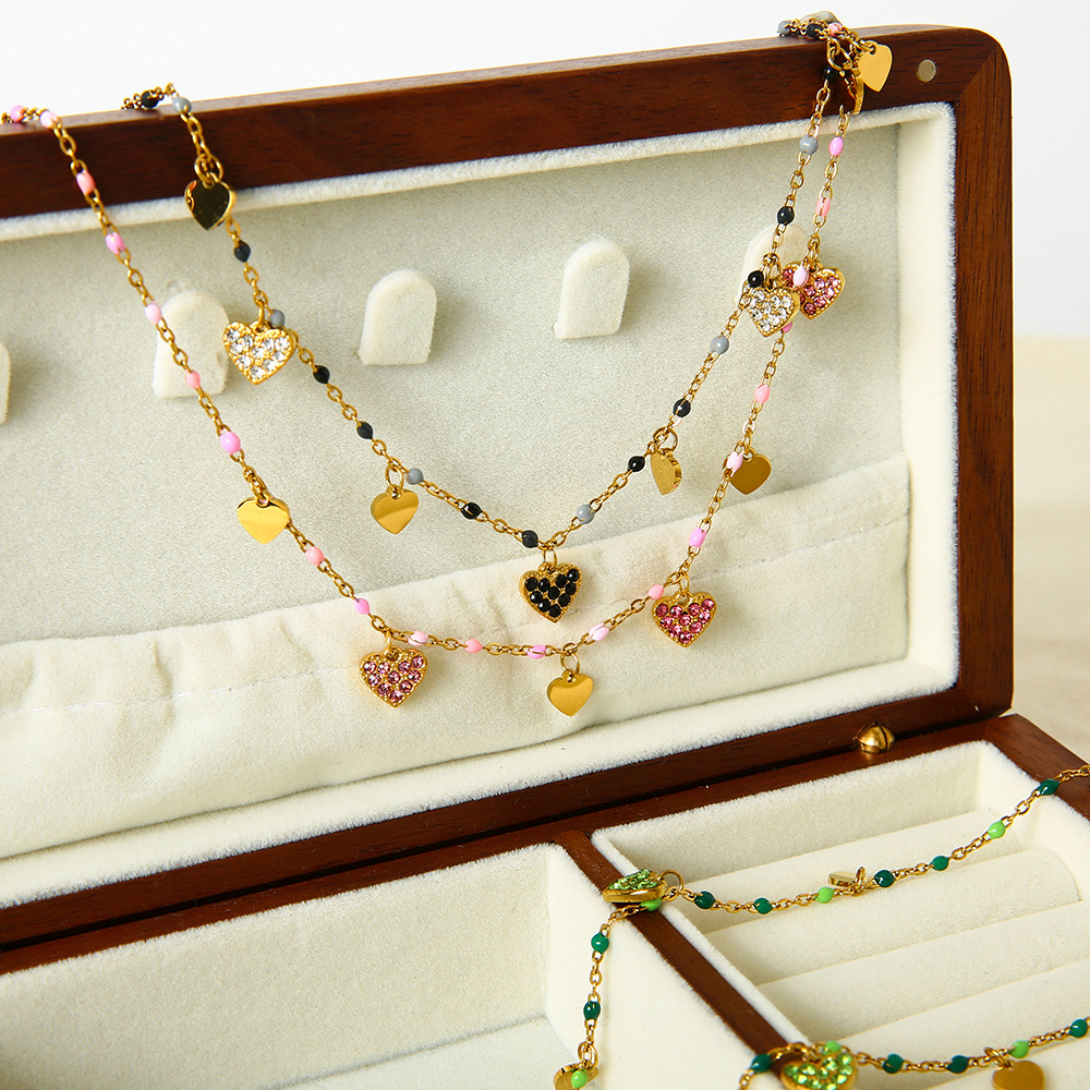 1 Piece Romantic Sweet Heart Stainless Steel  Women's Pendant Necklaces Picture2