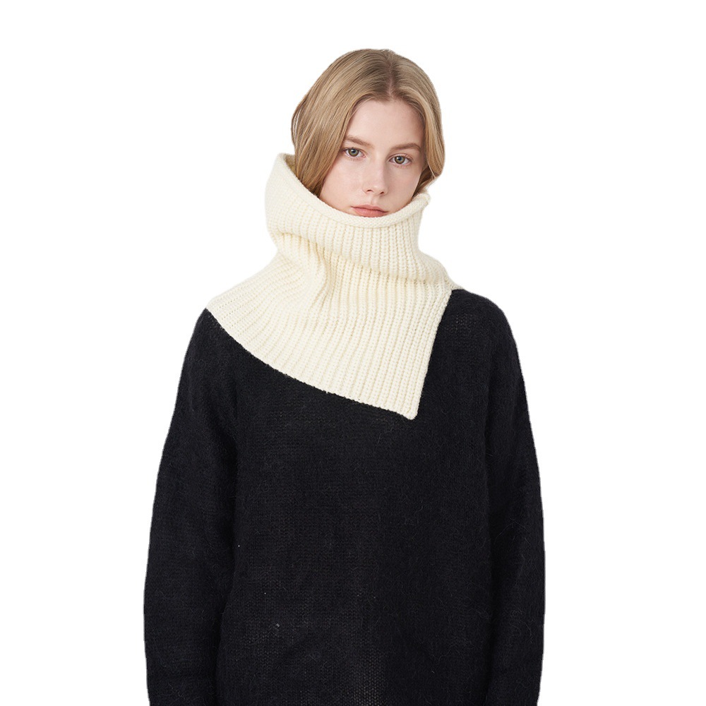 1 Stück dicke, einfarbige Winterschals aus Polyester für Damen h5Bild5