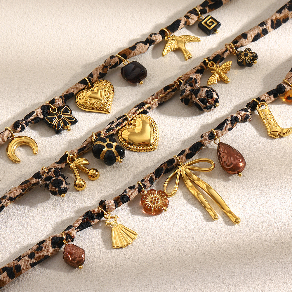 1 Stück Retro Herz Kirsche Edelstahl Gold Farbe Damen Anhänger Halsketten h5Bild3