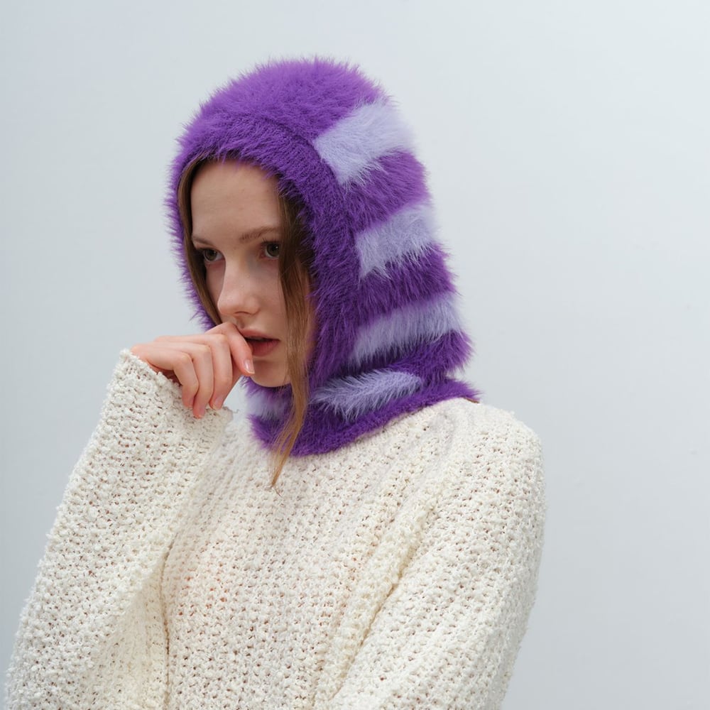 1 Stück klassische gestreifte Damenhüte aus Kunstfaser Bild3