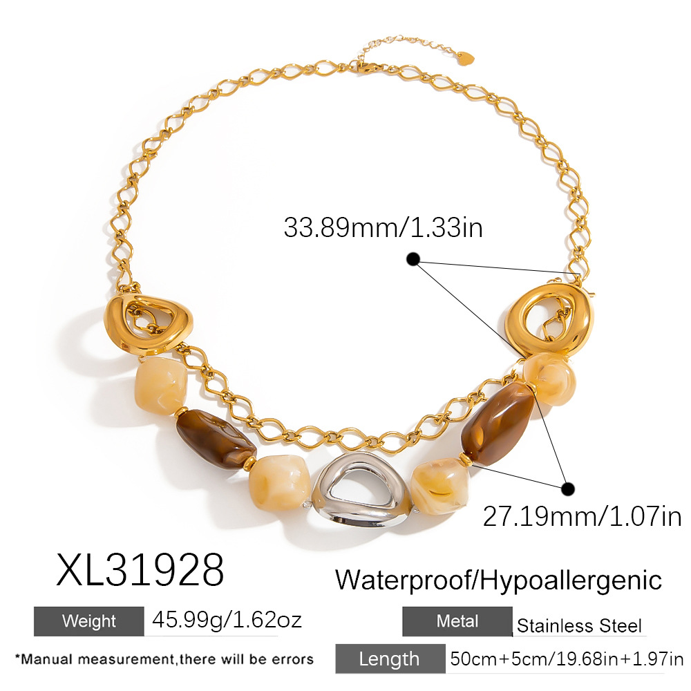 1 Piece Classic Resin Beaded Necklace 