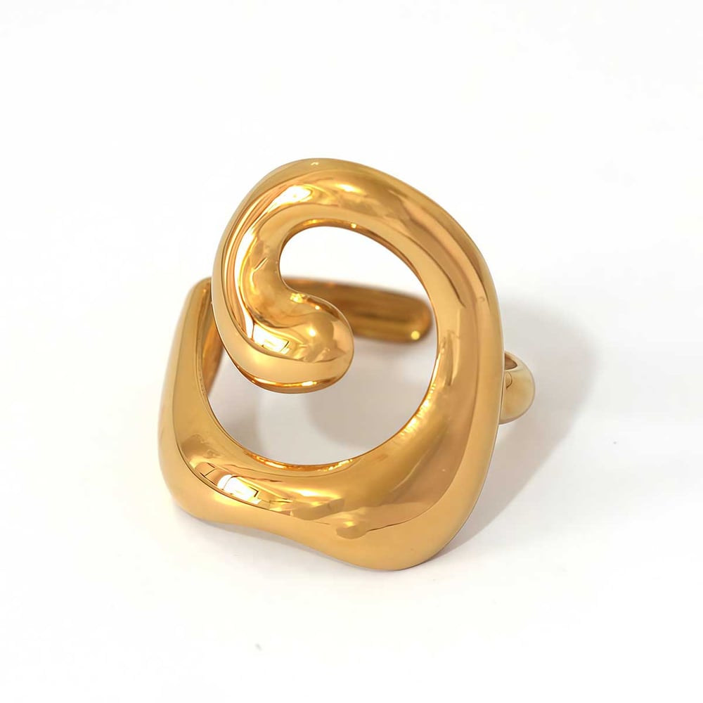 1 Piece Simple Irregular Shape Stainless Steel  Women's Statement Rings 