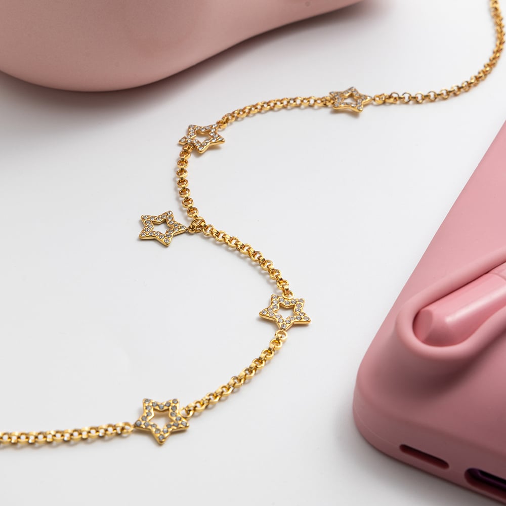 1 Piece Delicate Star Stainless Steel Gold Color Women's Pendant Necklaces h5Picture6