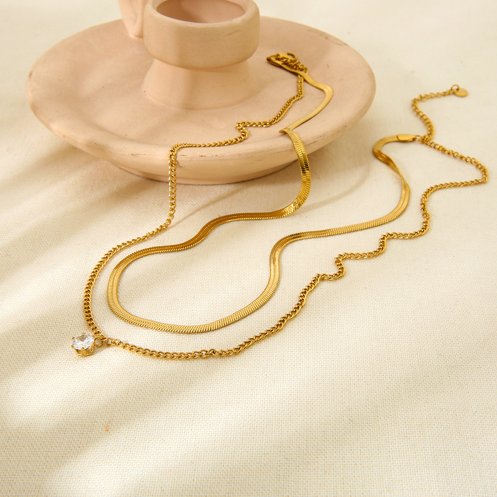 Multi-layered Luxurious  Chain  Stainless Steel   Women's Layered Necklaces h5Picture4