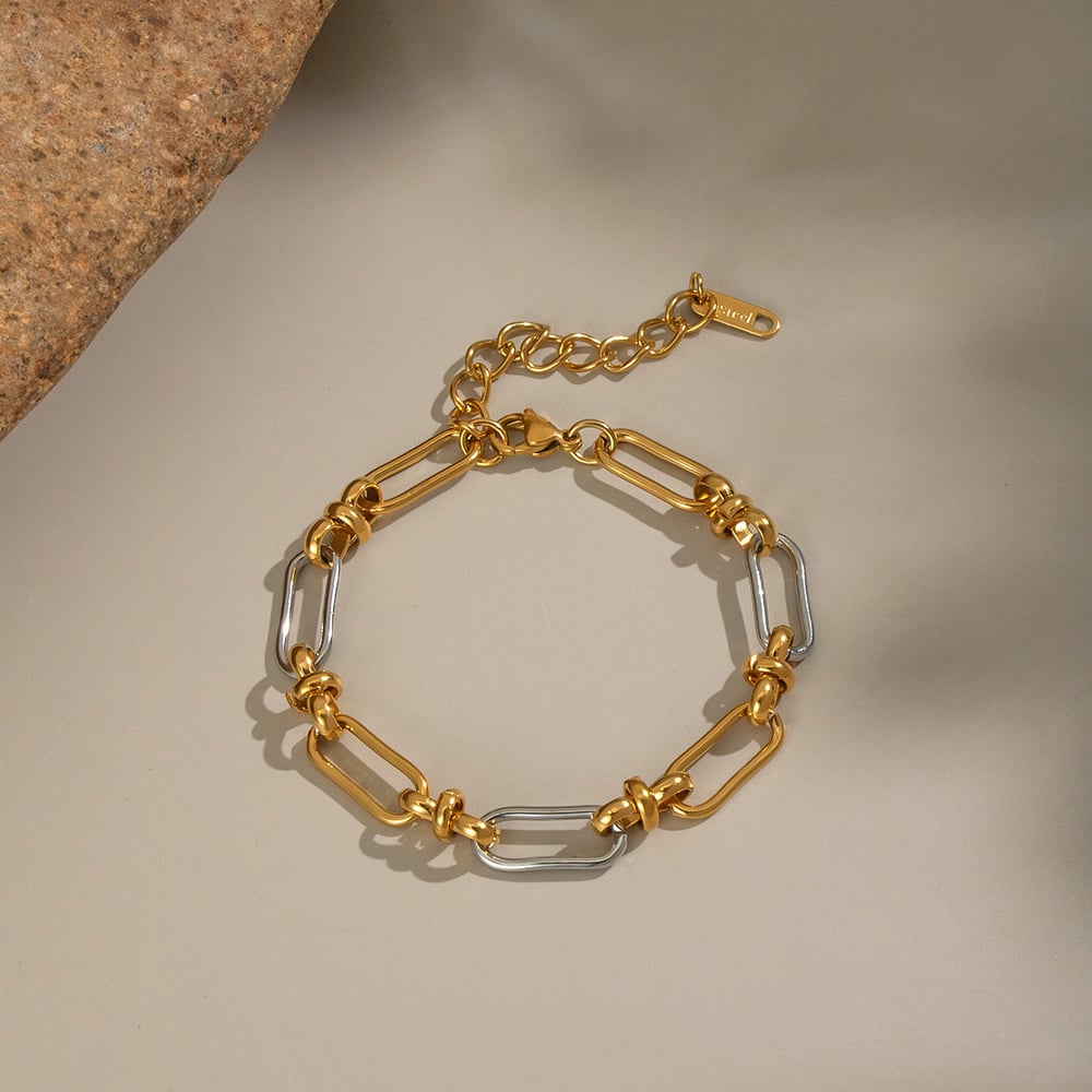 Mixed Gold Color And Silve Stainless Steel Necklace Set Picture4