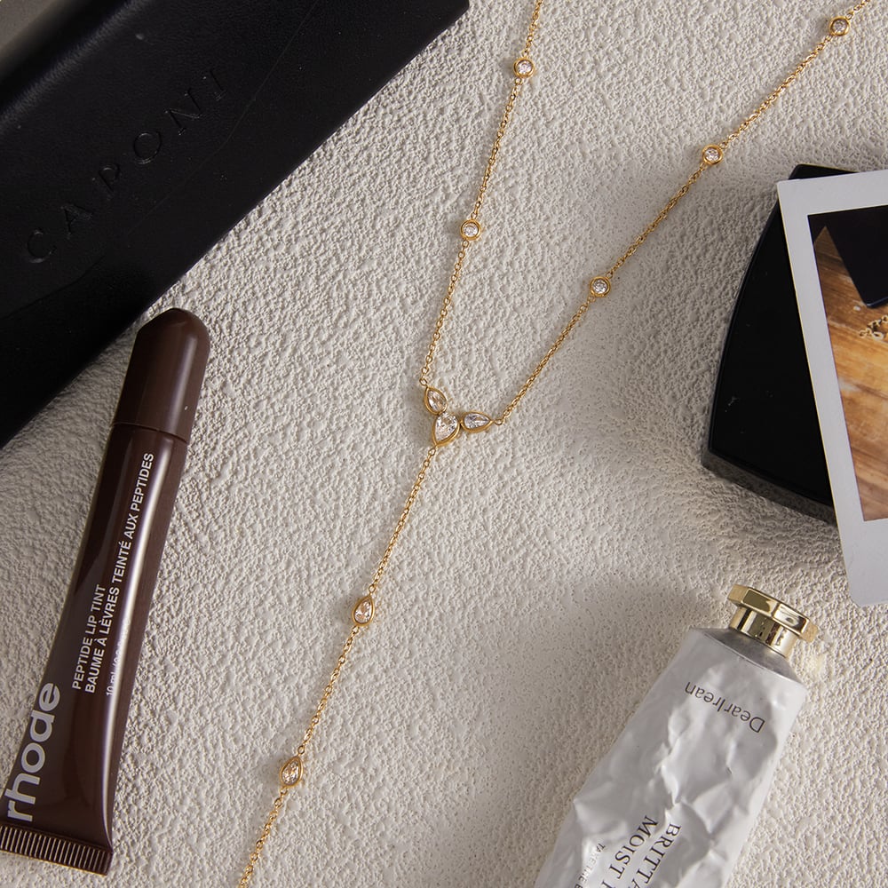 1 Piece Simple Droplet Stainless Steel Gold Color Women's Pendant Necklaces h5Picture6