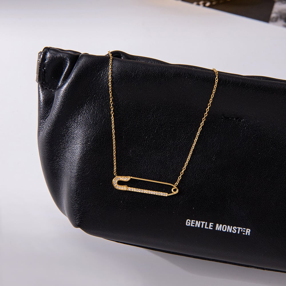 1 Piece Classic Paper-clip Stainless Steel Gold Color Women's Pendant Necklaces Picture4