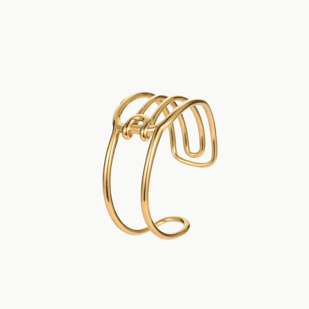 1 Piece Luxurious Series Elegant Heart Stainless Steel Cuff Bracelets h5Picture5