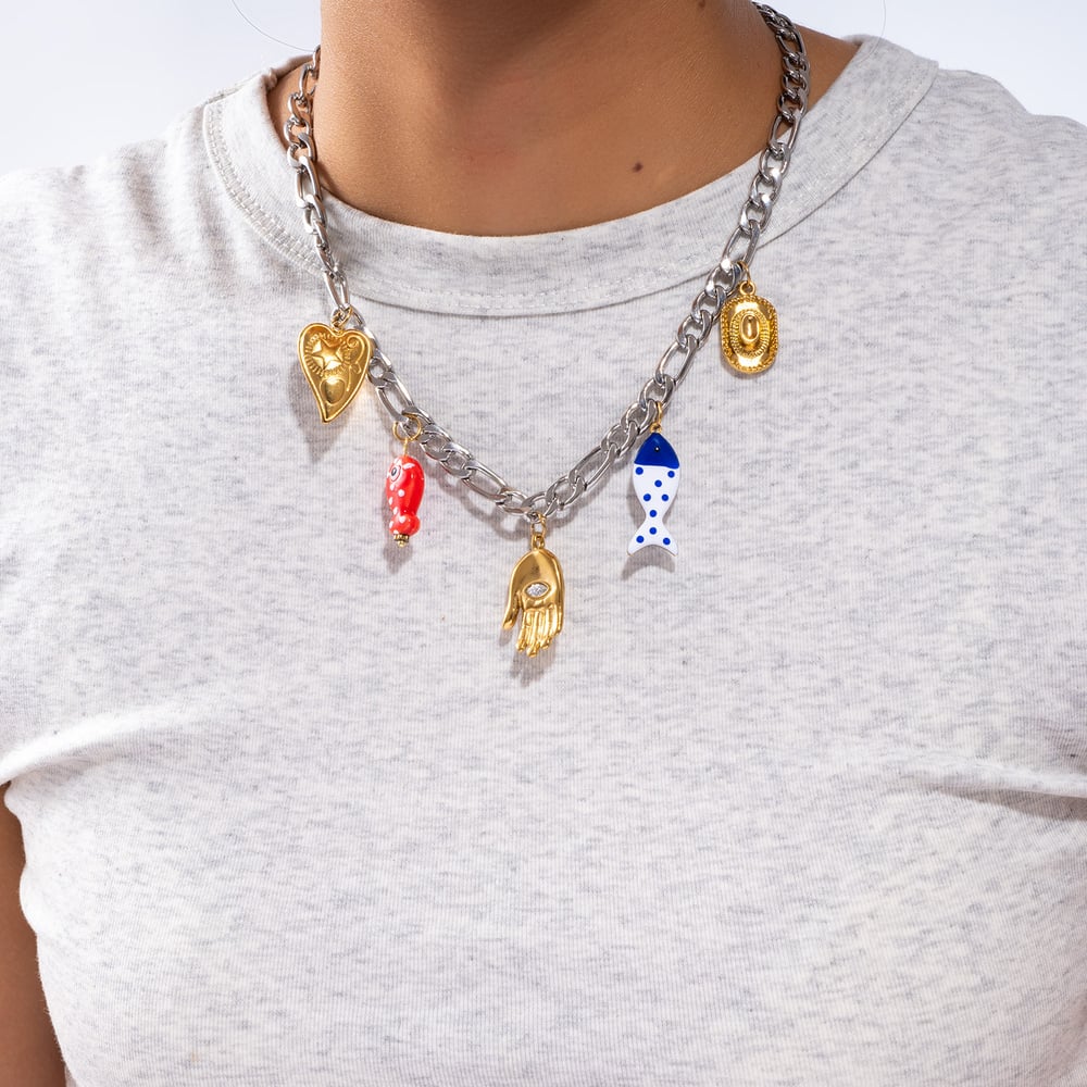 1 Stück Vivid Crab Edelstahl Gold Farbe Damen Anhänger Halsketten Bild6